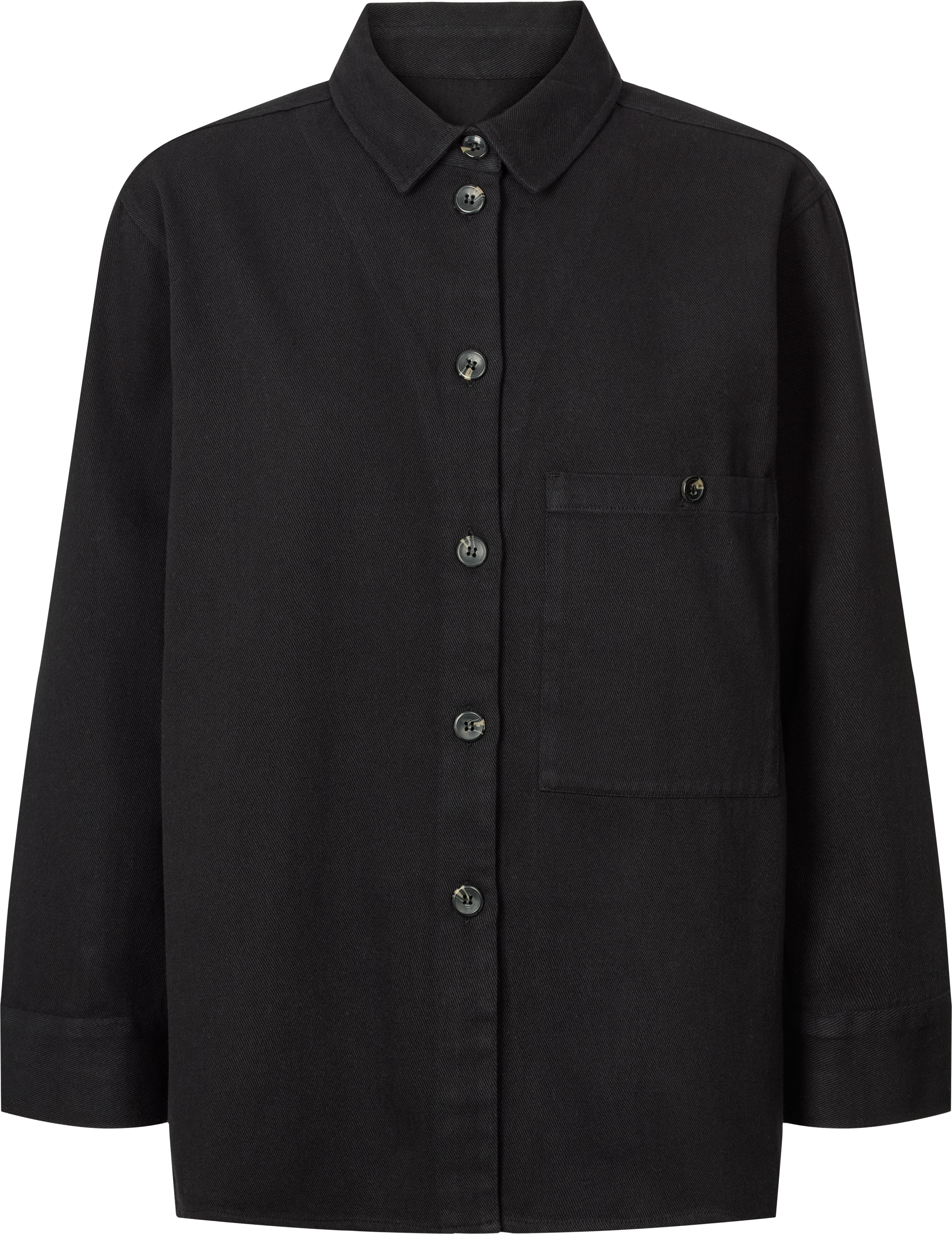 GAI+LISVA Sussie Twill Shirt GOTS 243975 Shirts & Blouses 650 Black