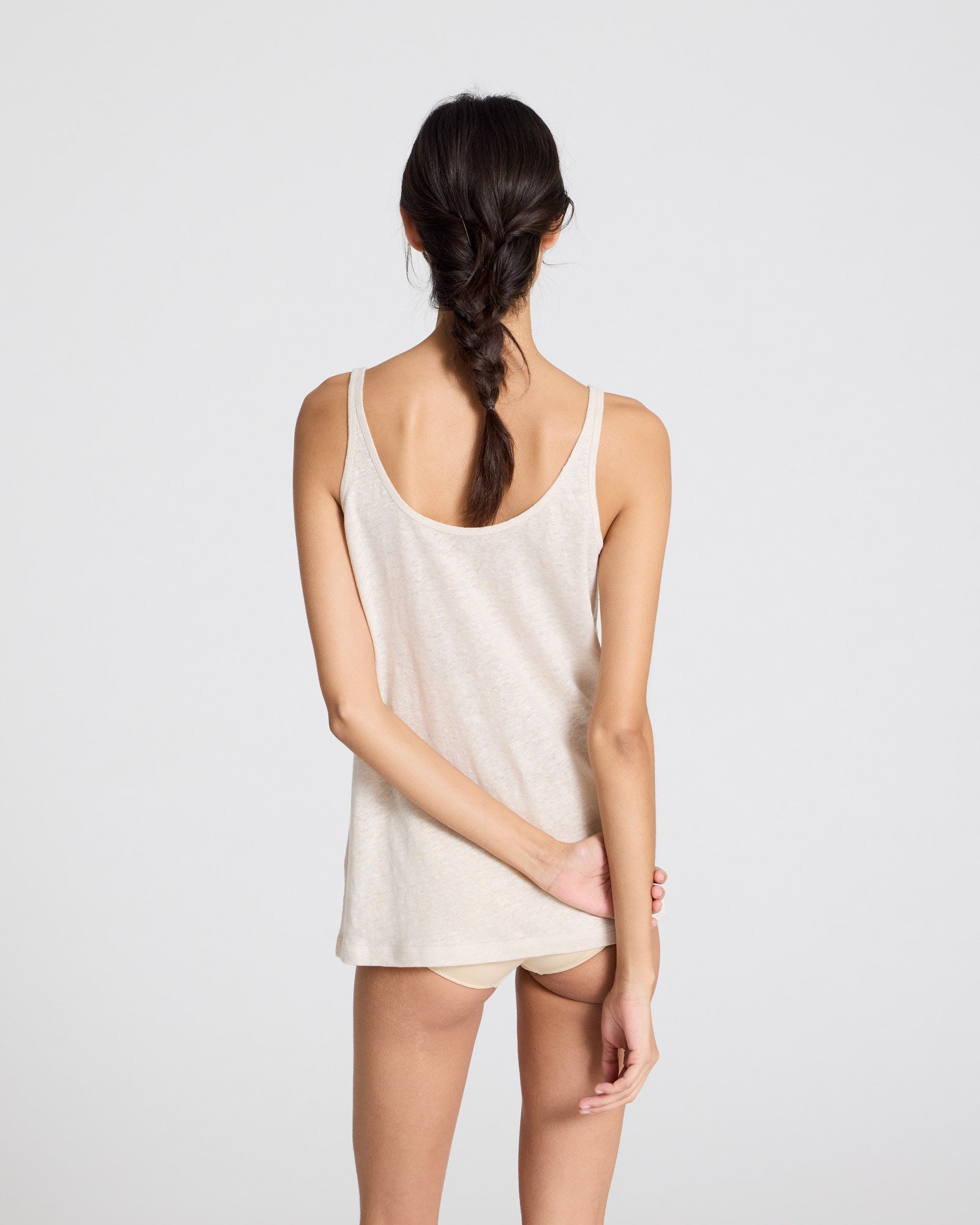 GAI+LISVA Synne Linen Top Tops & T-shirts 139 Ancient Grey