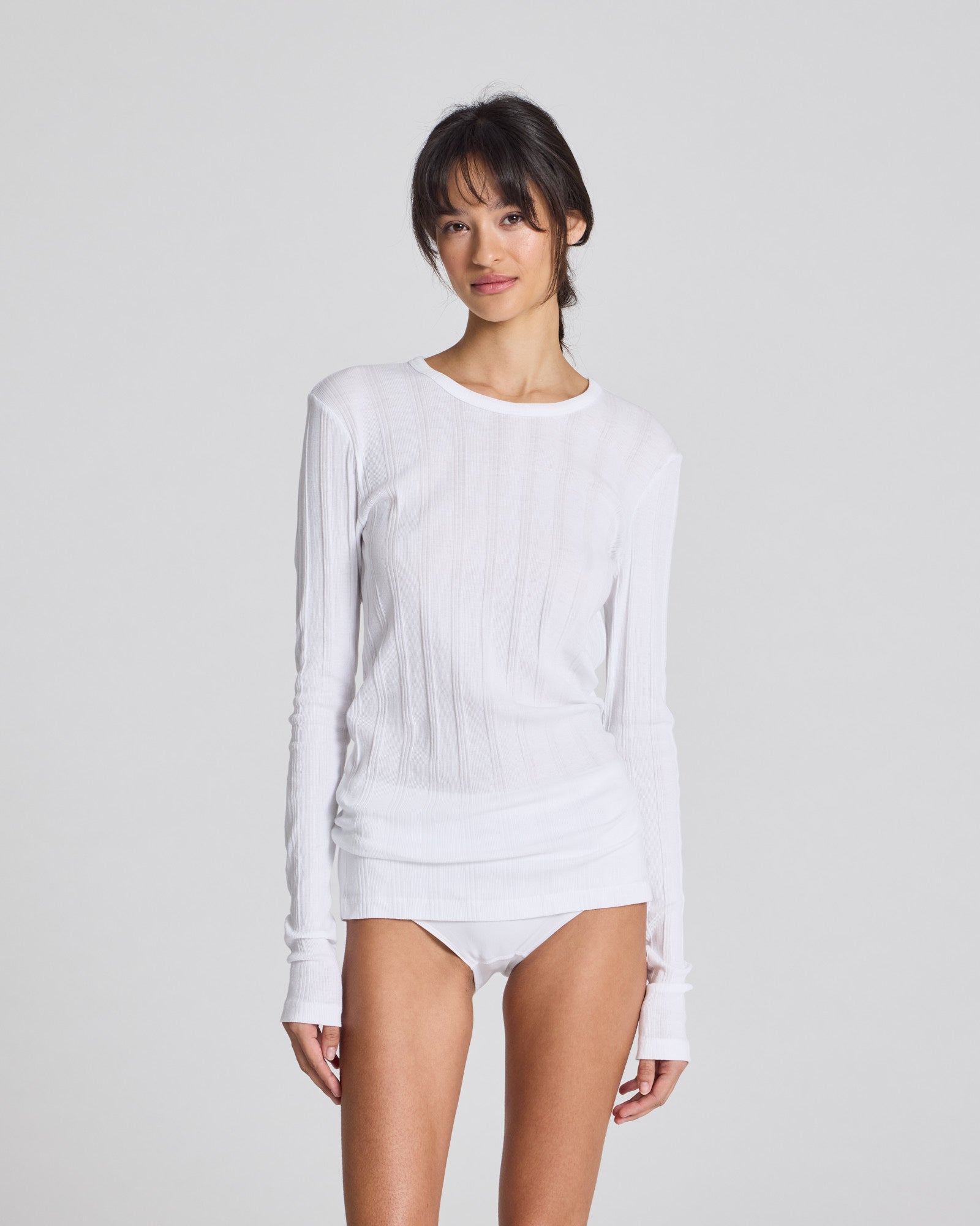 GAI+LISVA Thyra L/S Cotton Top Tops & T-shirts 100 White
