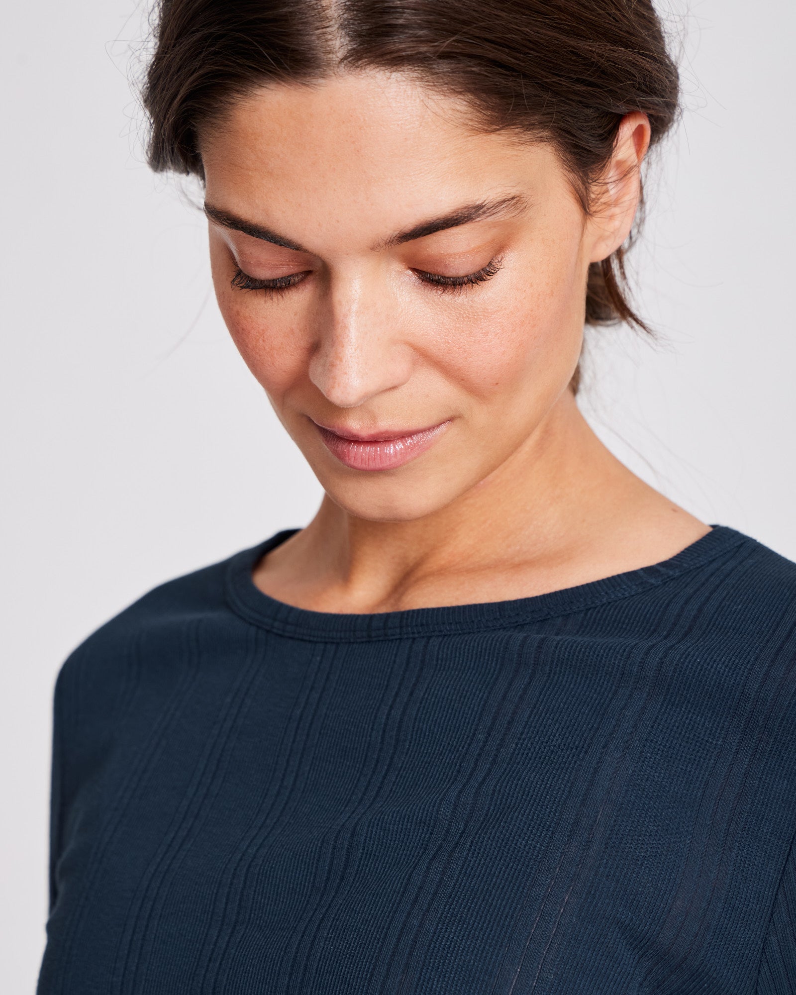 GAI+LISVA Thyra L/S Cotton Top Tops & T-shirts 472 Denim Blue