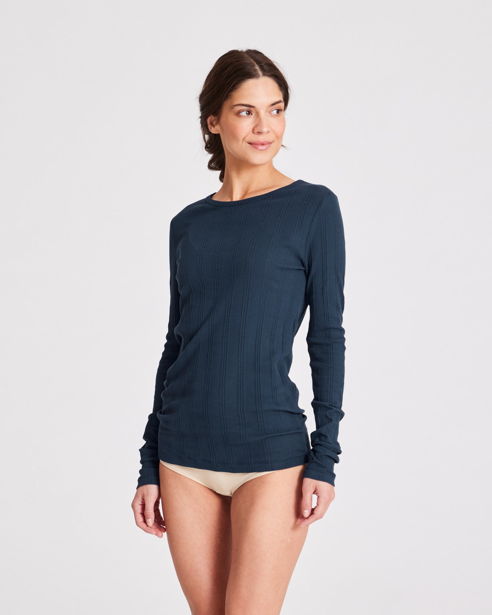 GAI+LISVA Thyra L/S Cotton Top Tops & T-shirts 472 Denim Blue