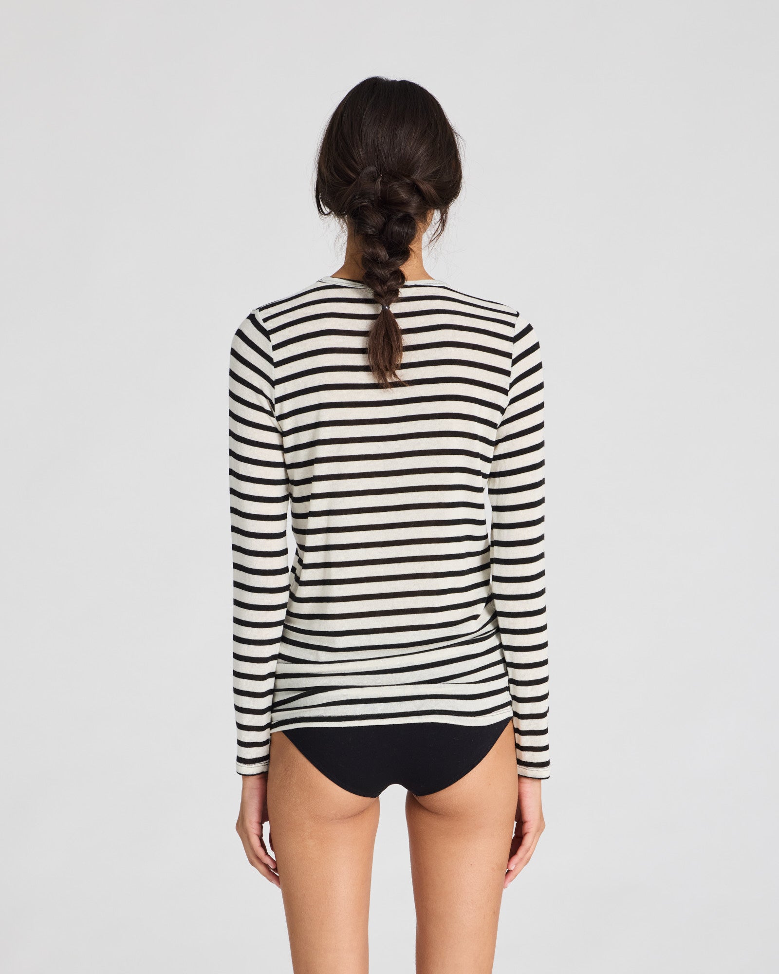 GAI+LISVA Thyra Sailor Wool Top Tops & T-shirts 962 Ecru / Black Sailor Stripe