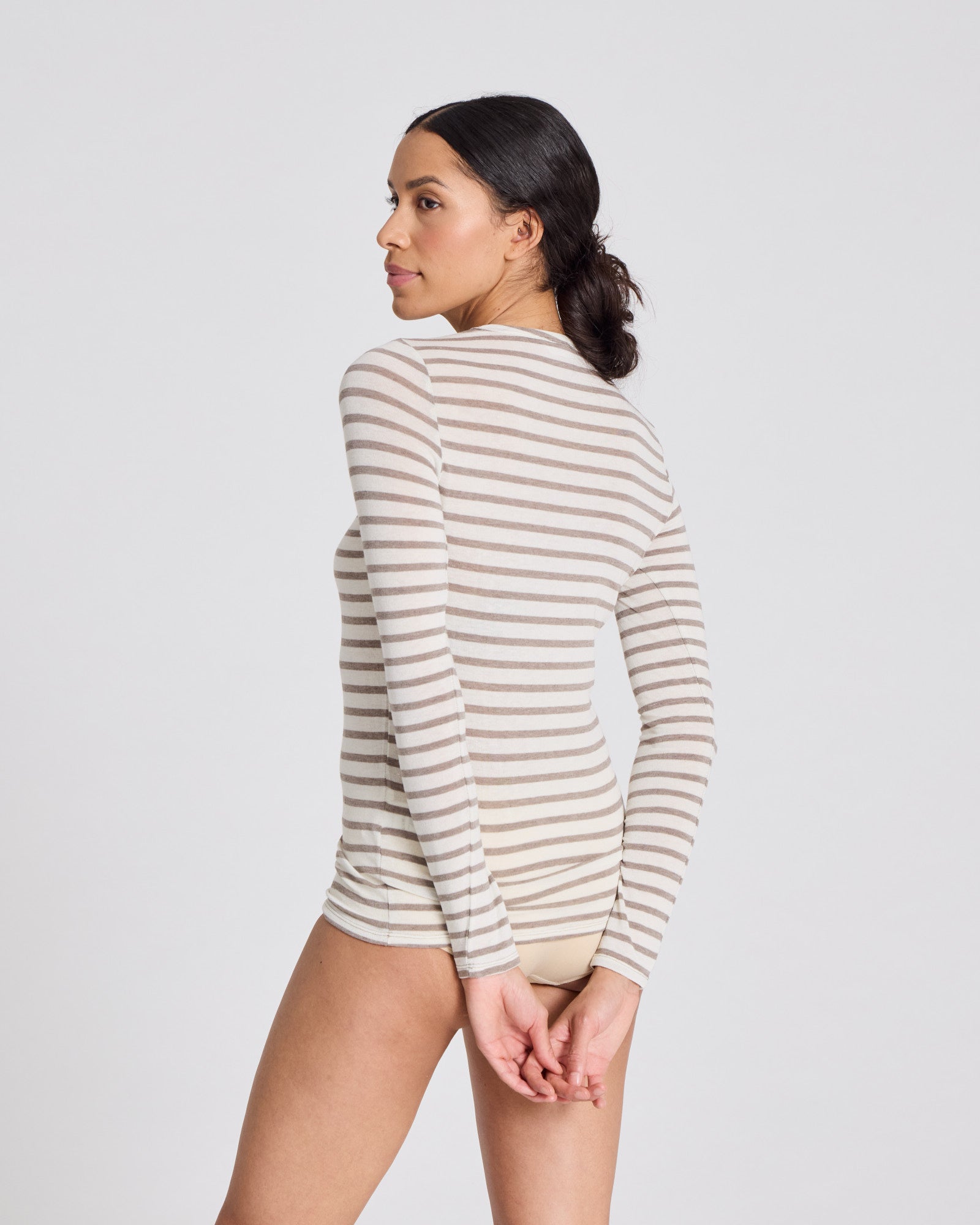 GAI+LISVA Thyra Sailor Wool Top Tops & T-shirts 963 Ecru / Grey Melange Sailor Stripe