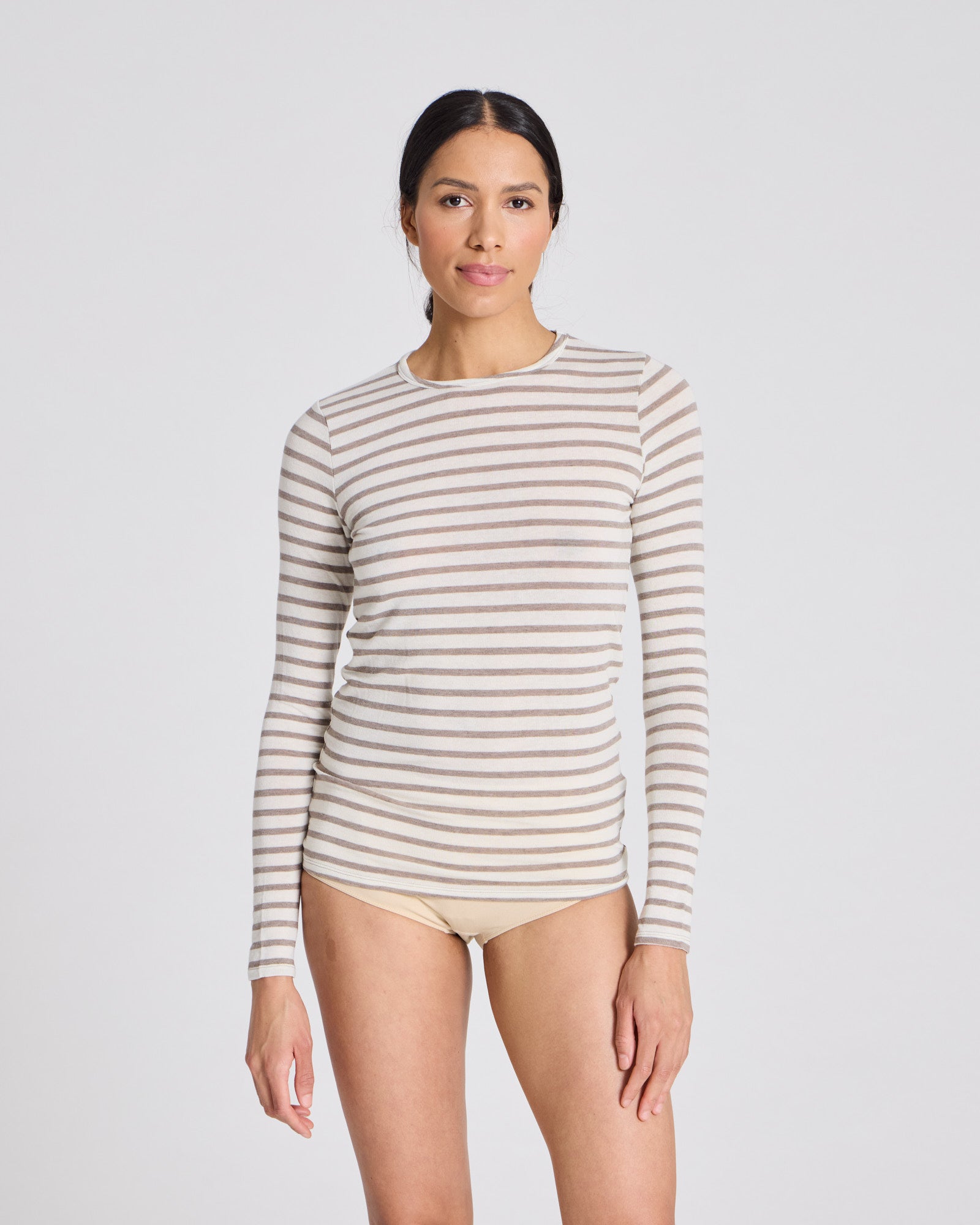 GAI+LISVA Thyra Sailor Wool Top Tops & T-shirts 963 Ecru / Grey Melange Sailor Stripe