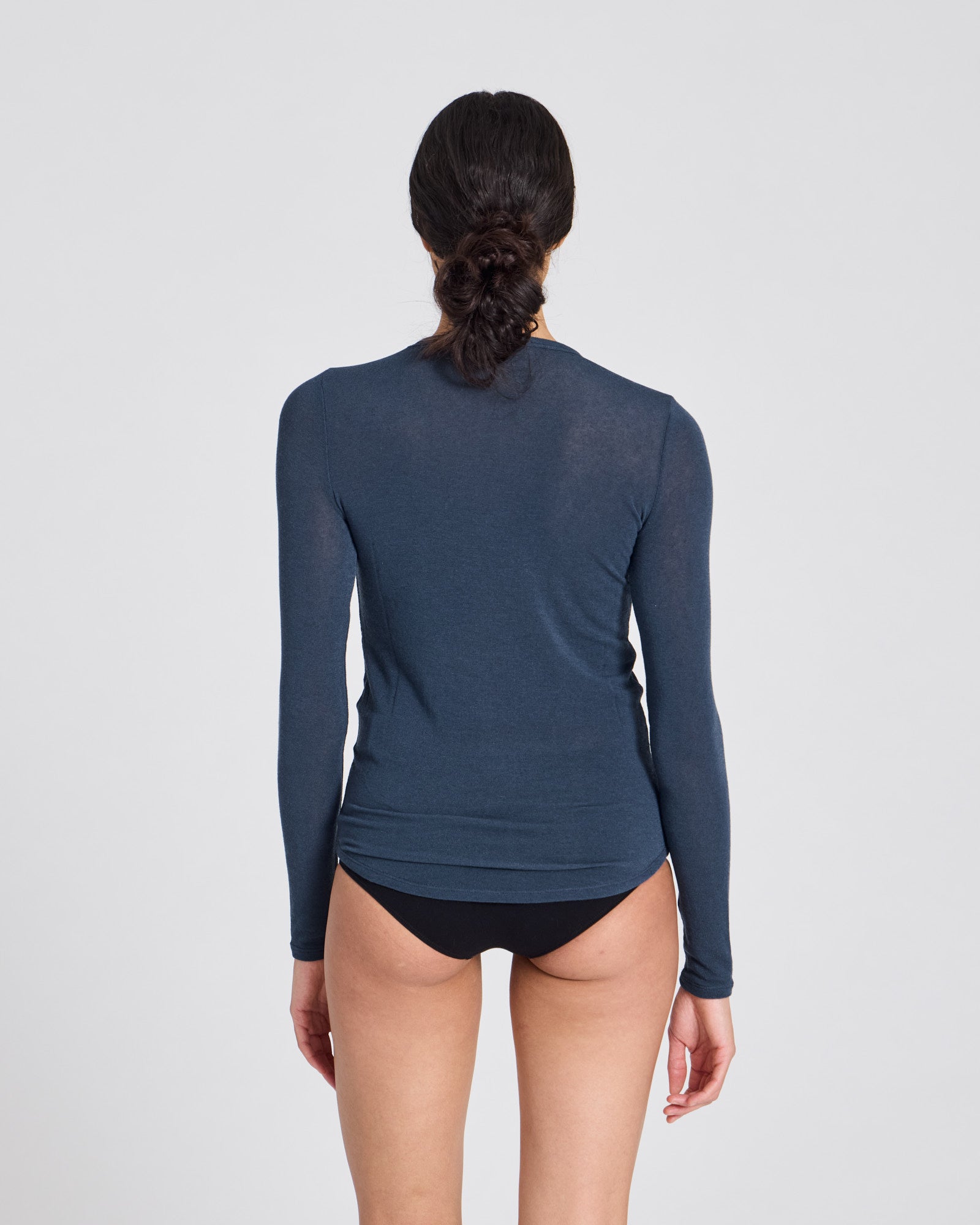 GAI+LISVA Thyra Wool Top Tops & T-shirts 472 Denim Blue