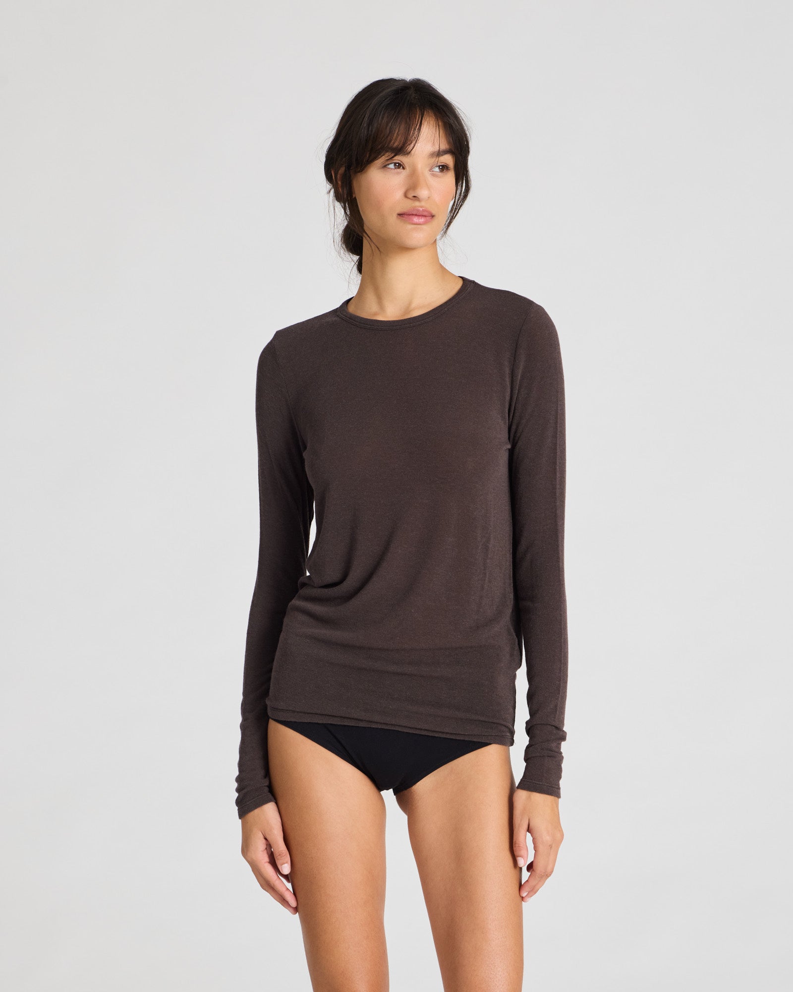 GAI+LISVA Thyra Wool Top Tops & T-shirts 681 Mulch