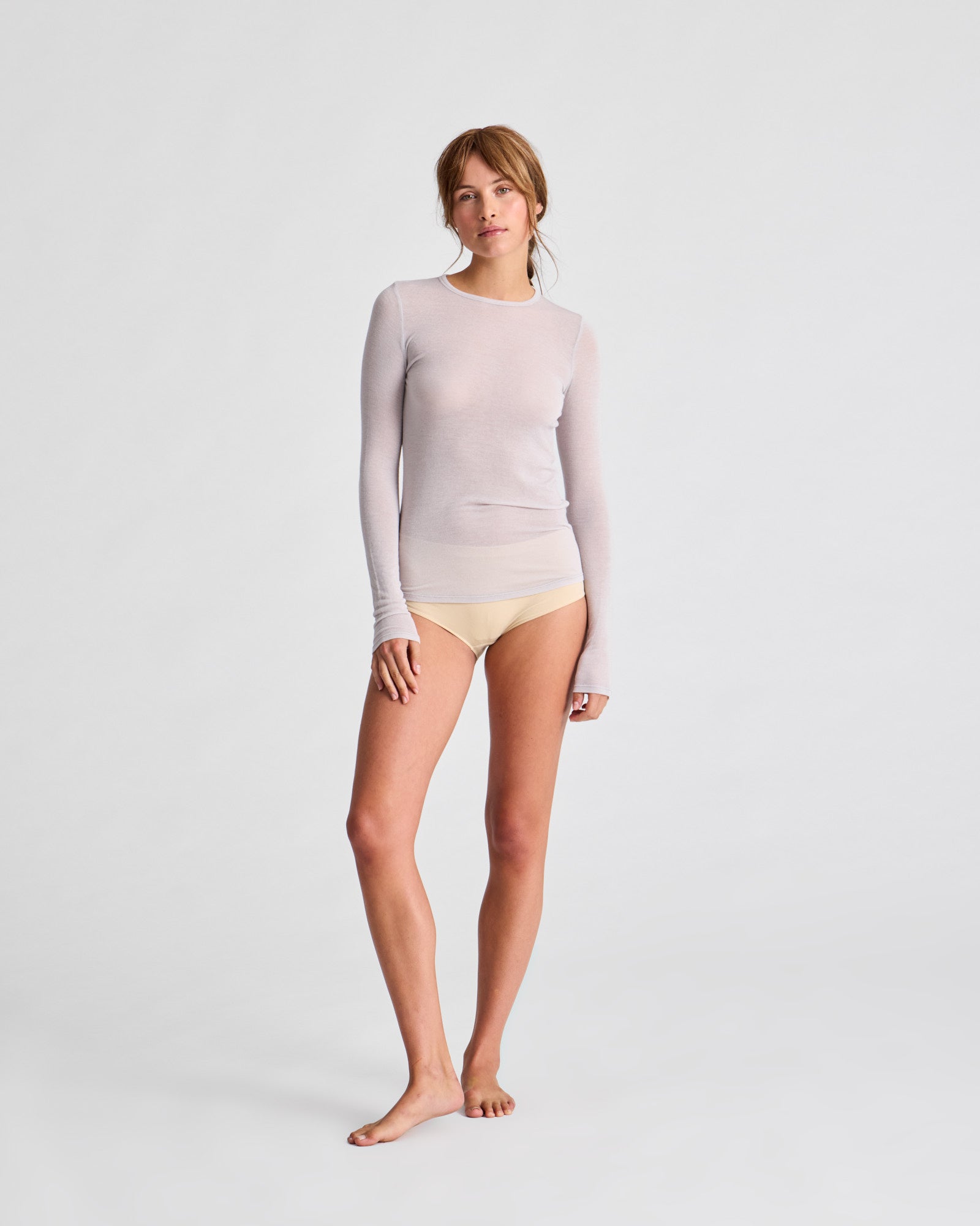 GAI+LISVA Thyra Wool Top Tops & T-shirts 705 Lunar Rock