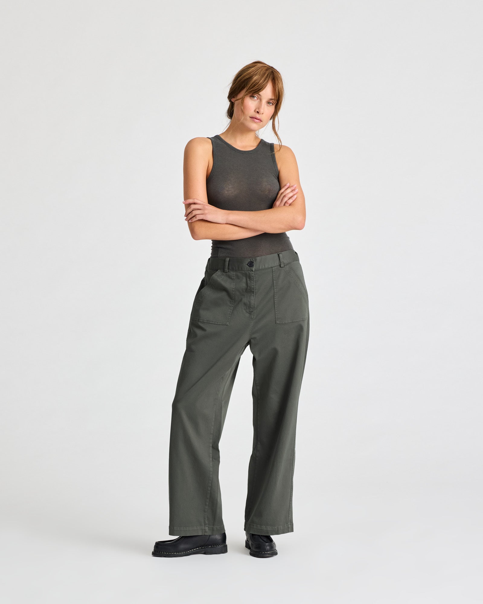 GAI+LISVA Tinne Cotton Twill Pant Trousers & Shorts 191 Beluga