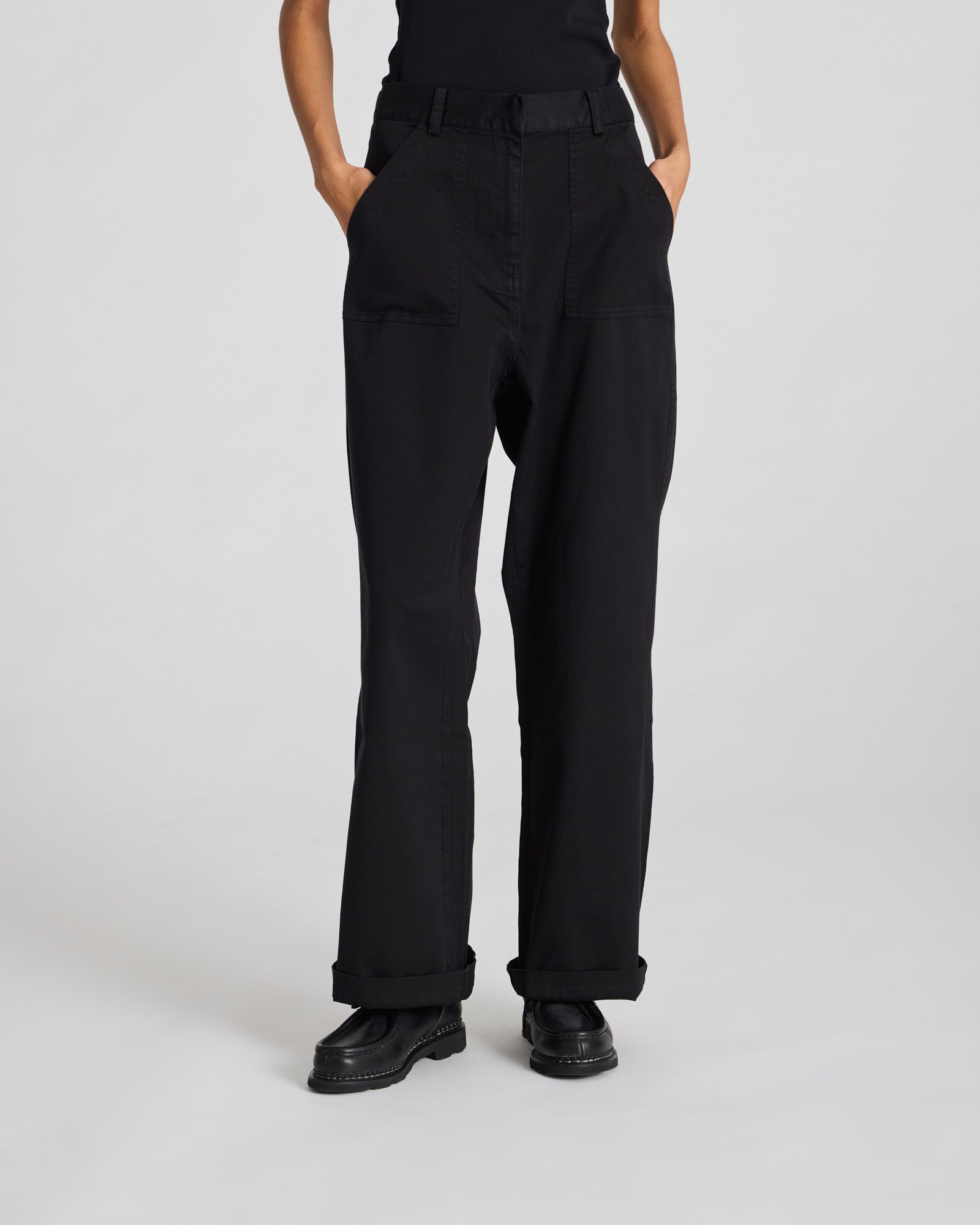 GAI+LISVA Tinne Cotton Twill Pant Trousers & Shorts 650 Black