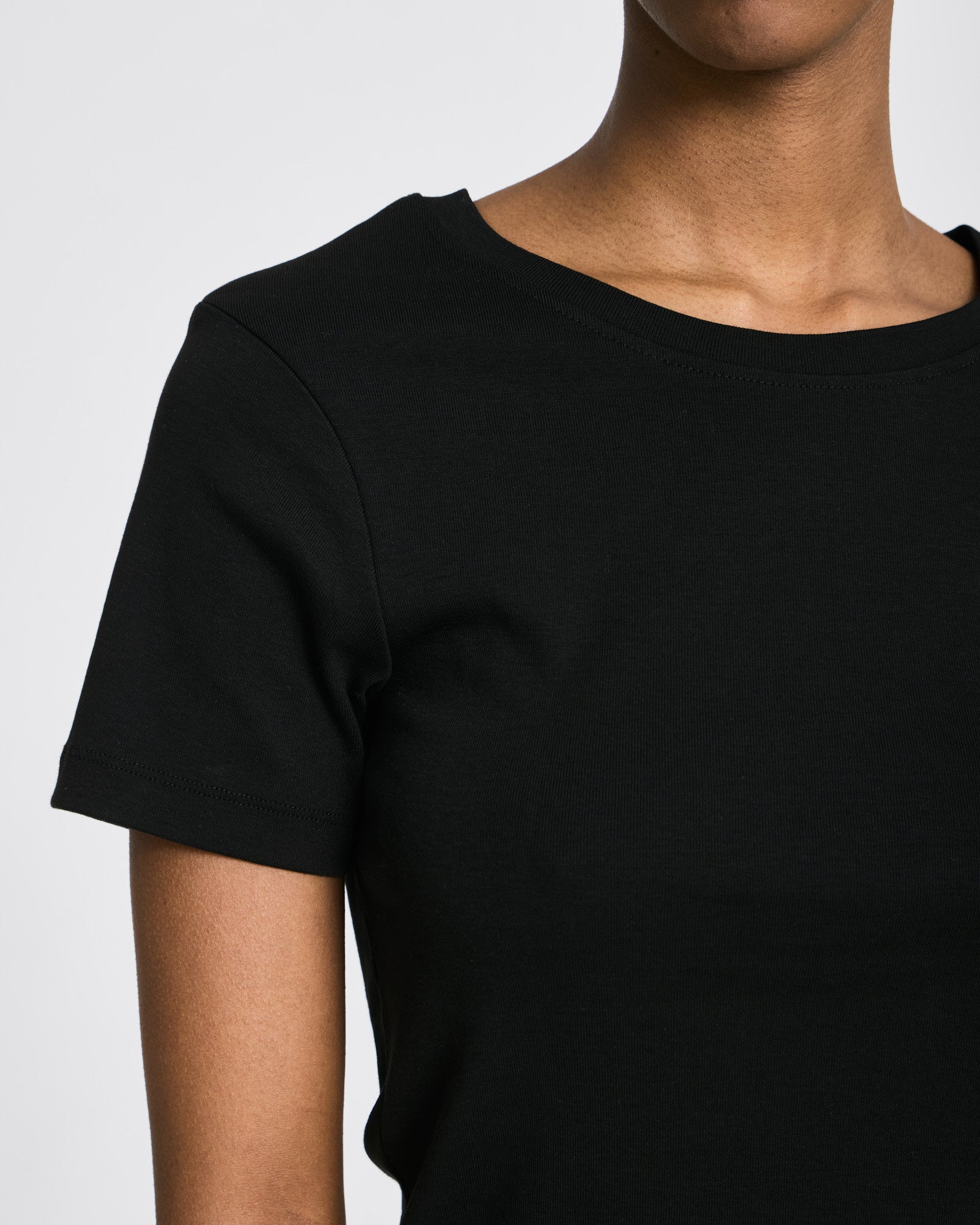 GAI+LISVA Trille Cotton Top 1x1 Rib Tee GOTS Tops & T-shirts 650 Black