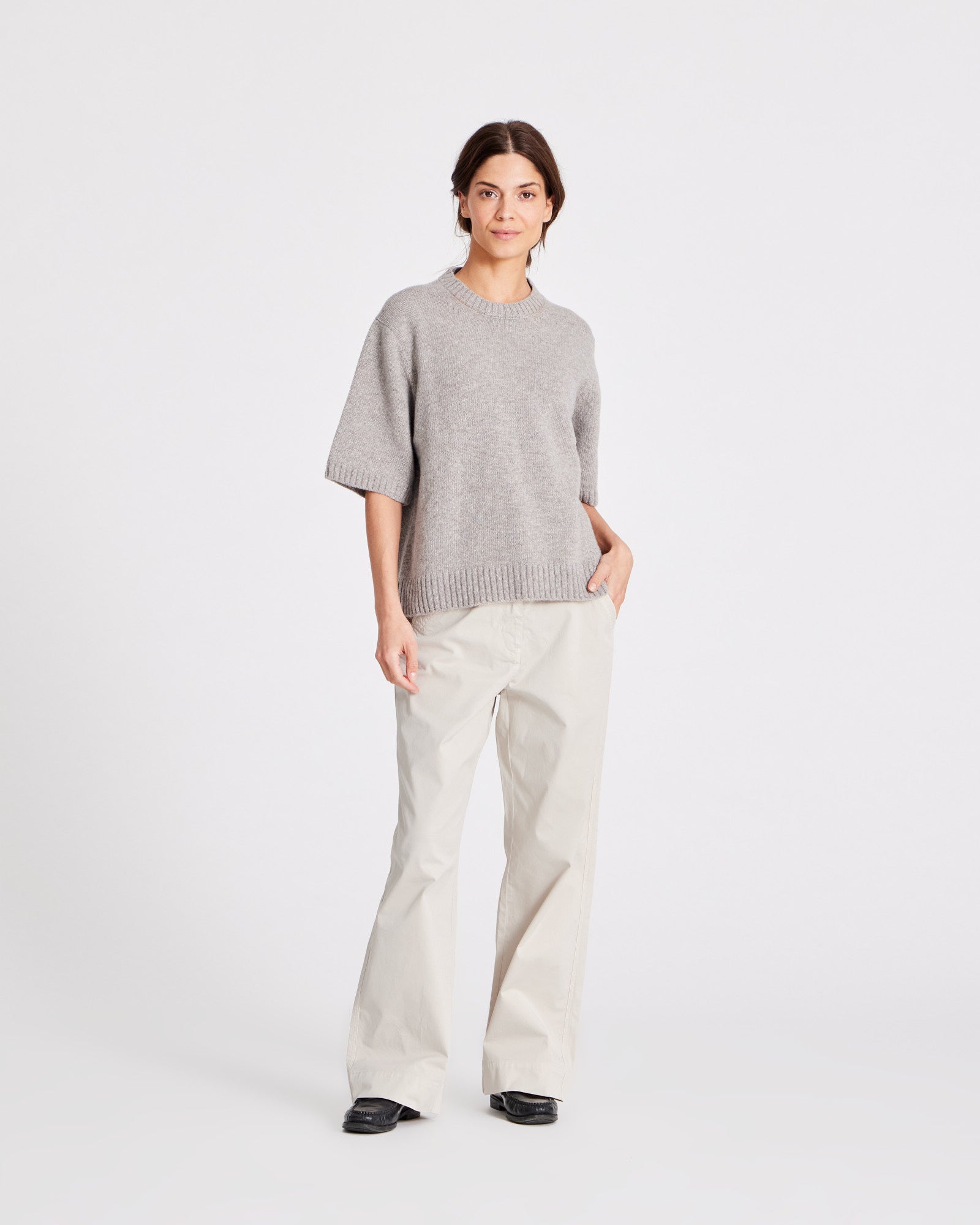 GAI+LISVA Tulle Lambswool Jumper GOTS 243975 Lambswool l Knitwear 173 Stone Grey