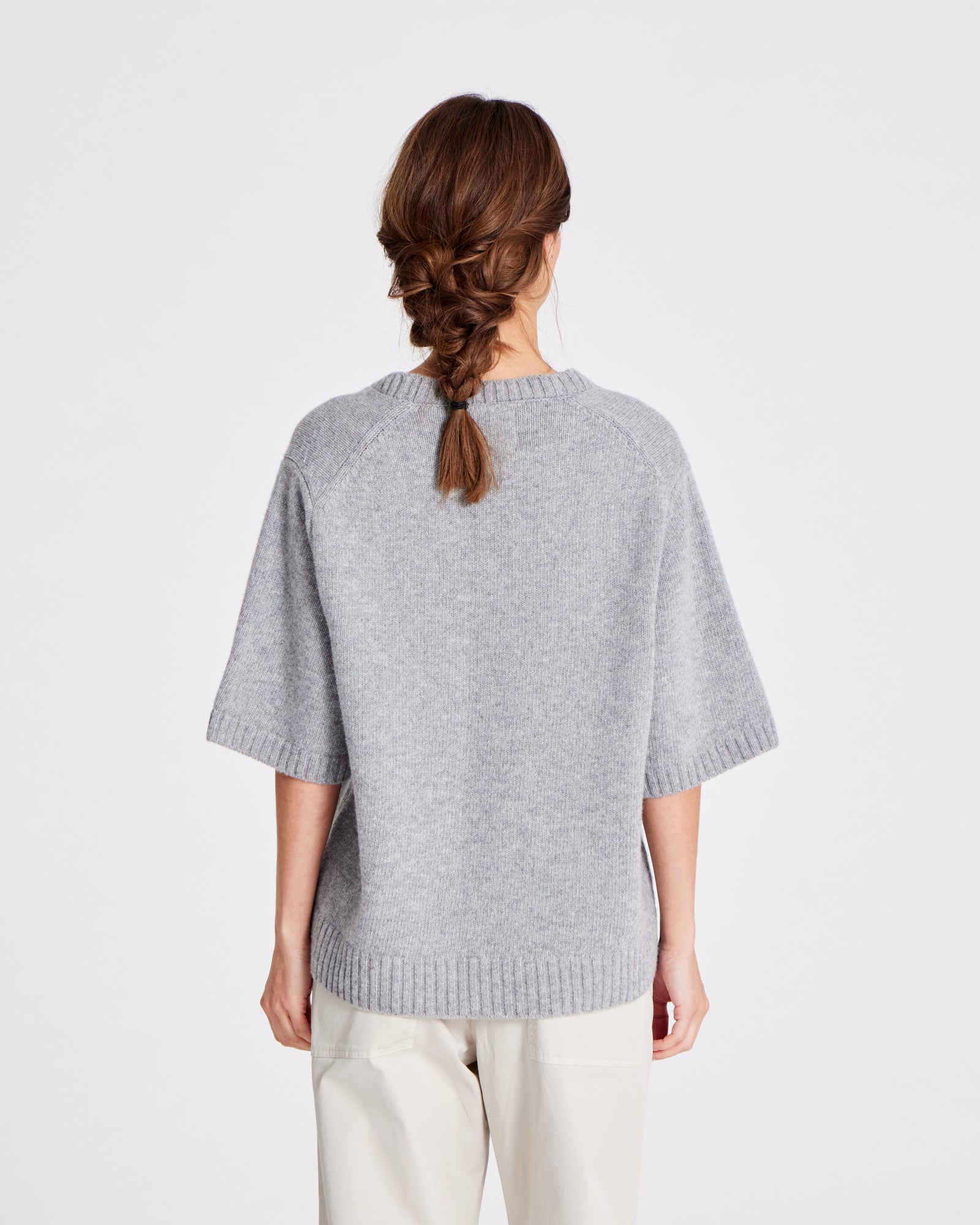 GAI+LISVA Tulle Lambswool Jumper GOTS 243975 Lambswool l Knitwear 602 Grey Melange