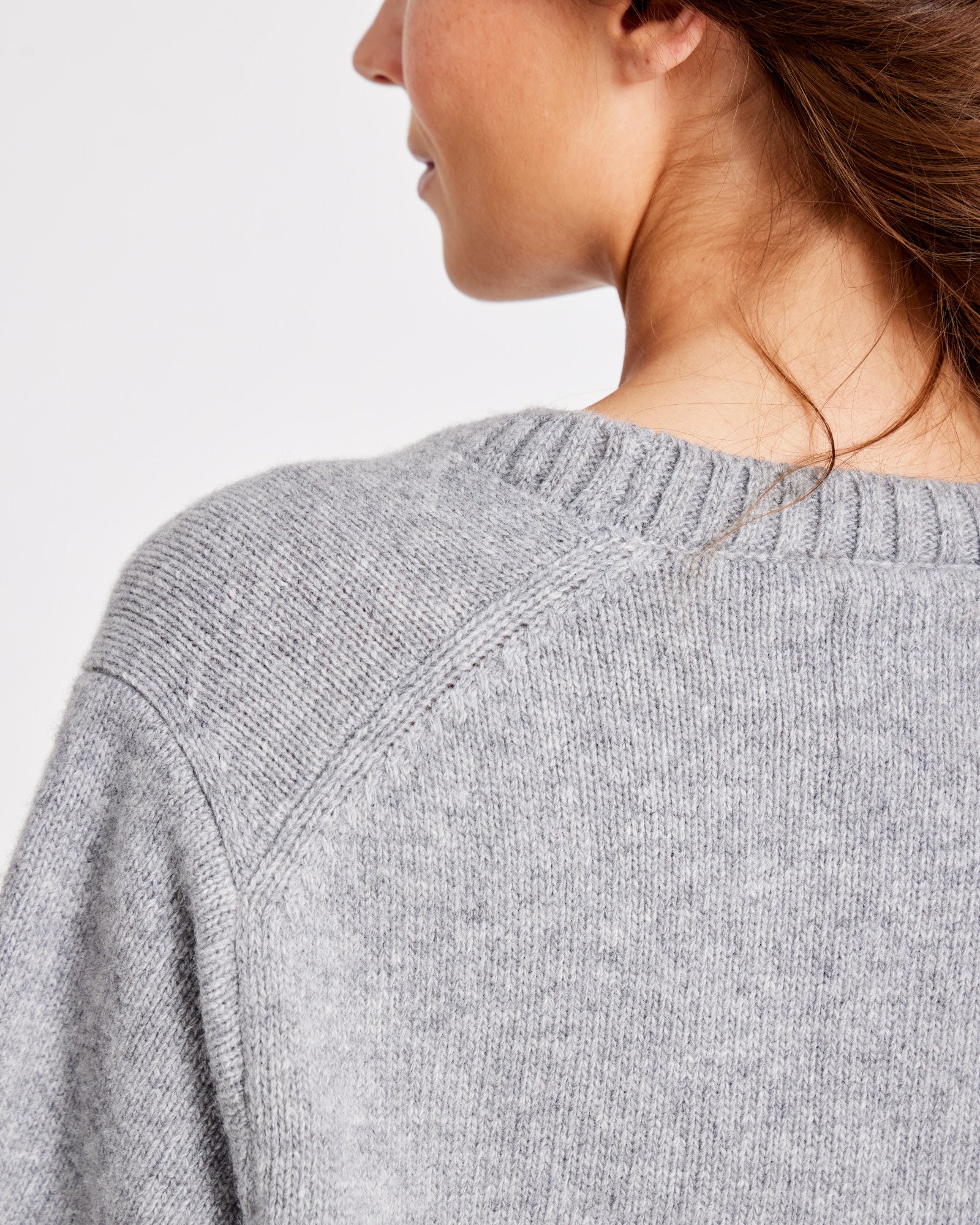 GAI+LISVA Tulle Lambswool Jumper GOTS 243975 Lambswool l Knitwear 602 Grey Melange