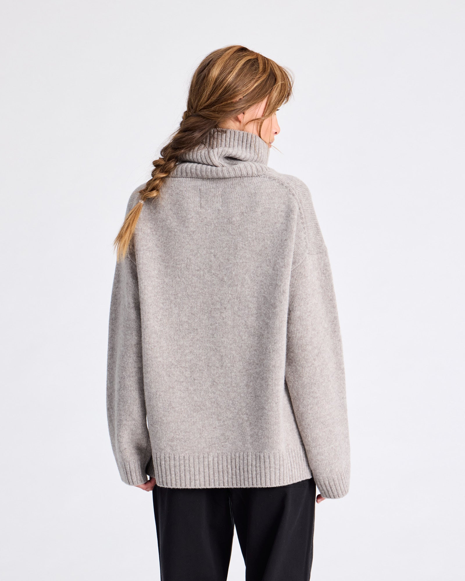GAI+LISVA Vera Lambswool Jumper GOTS Lambswool l Knitwear 173 Stone Grey