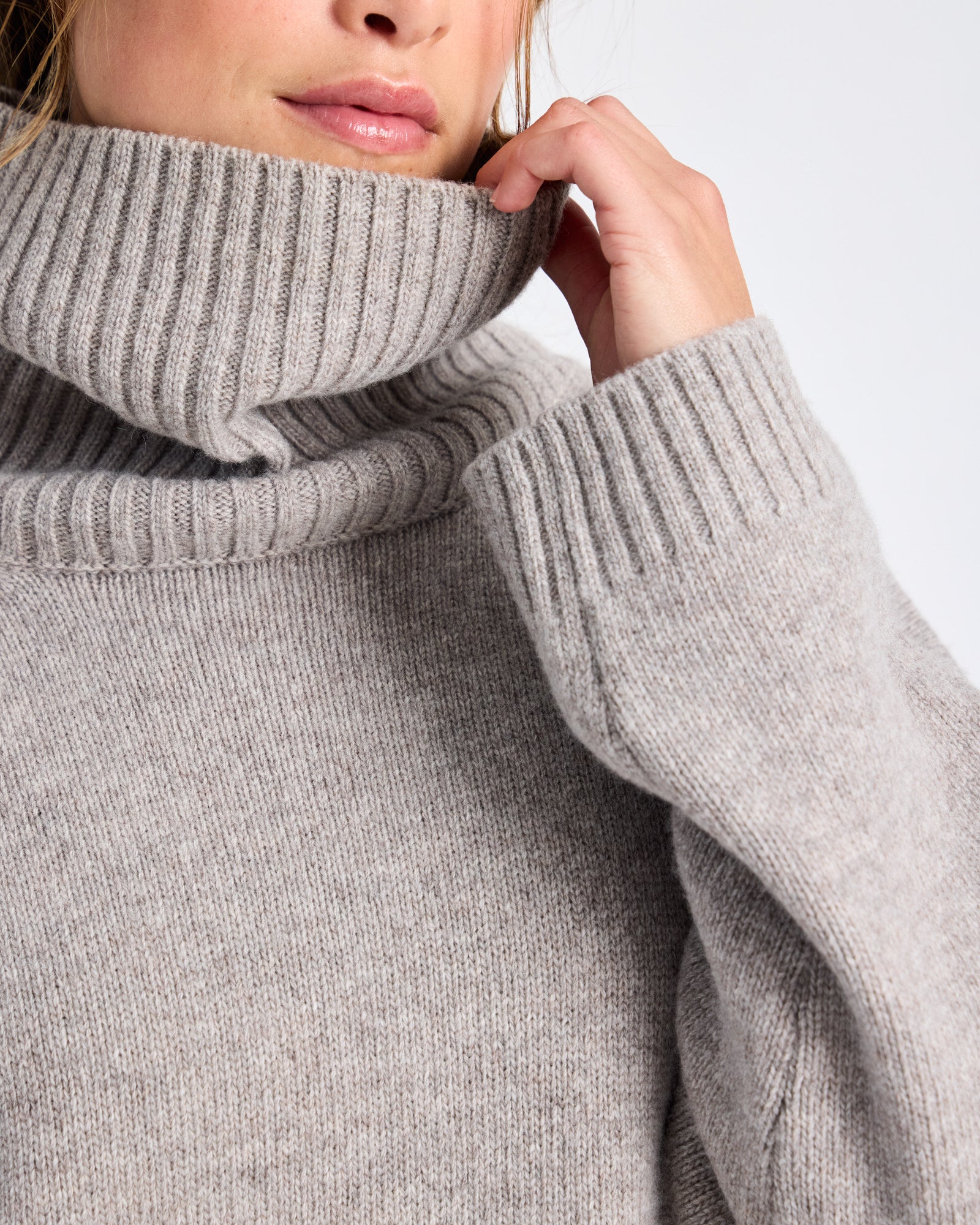 GAI+LISVA Vera Lambswool Jumper GOTS Lambswool l Knitwear 173 Stone Grey