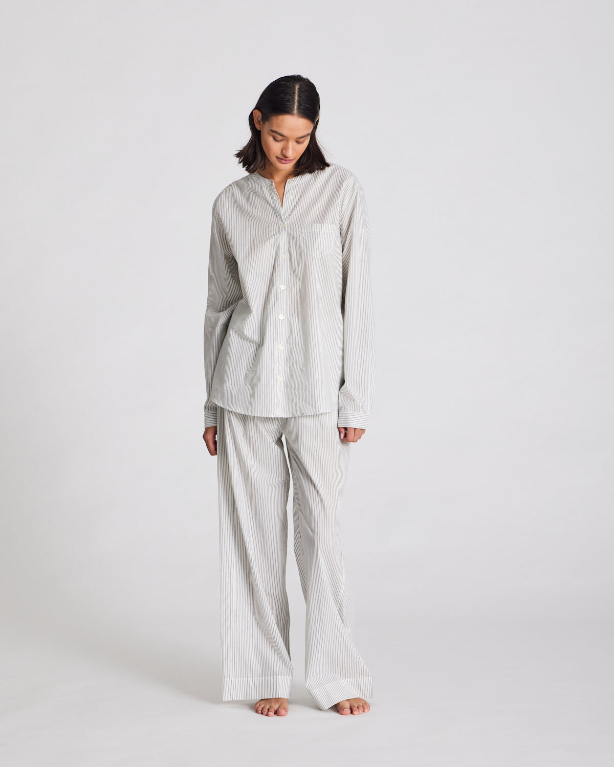 GAI+LISVA Woodie Shirt Cotton pin stripe GOTS 243975 Shirts & Blouses 470 Denim Blue Stripe